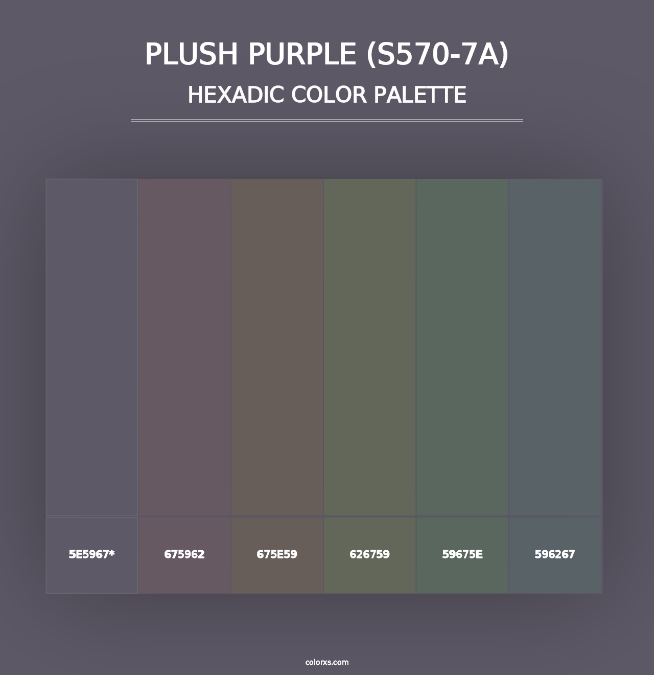 Plush Purple (S570-7A) - Hexadic Color Palette