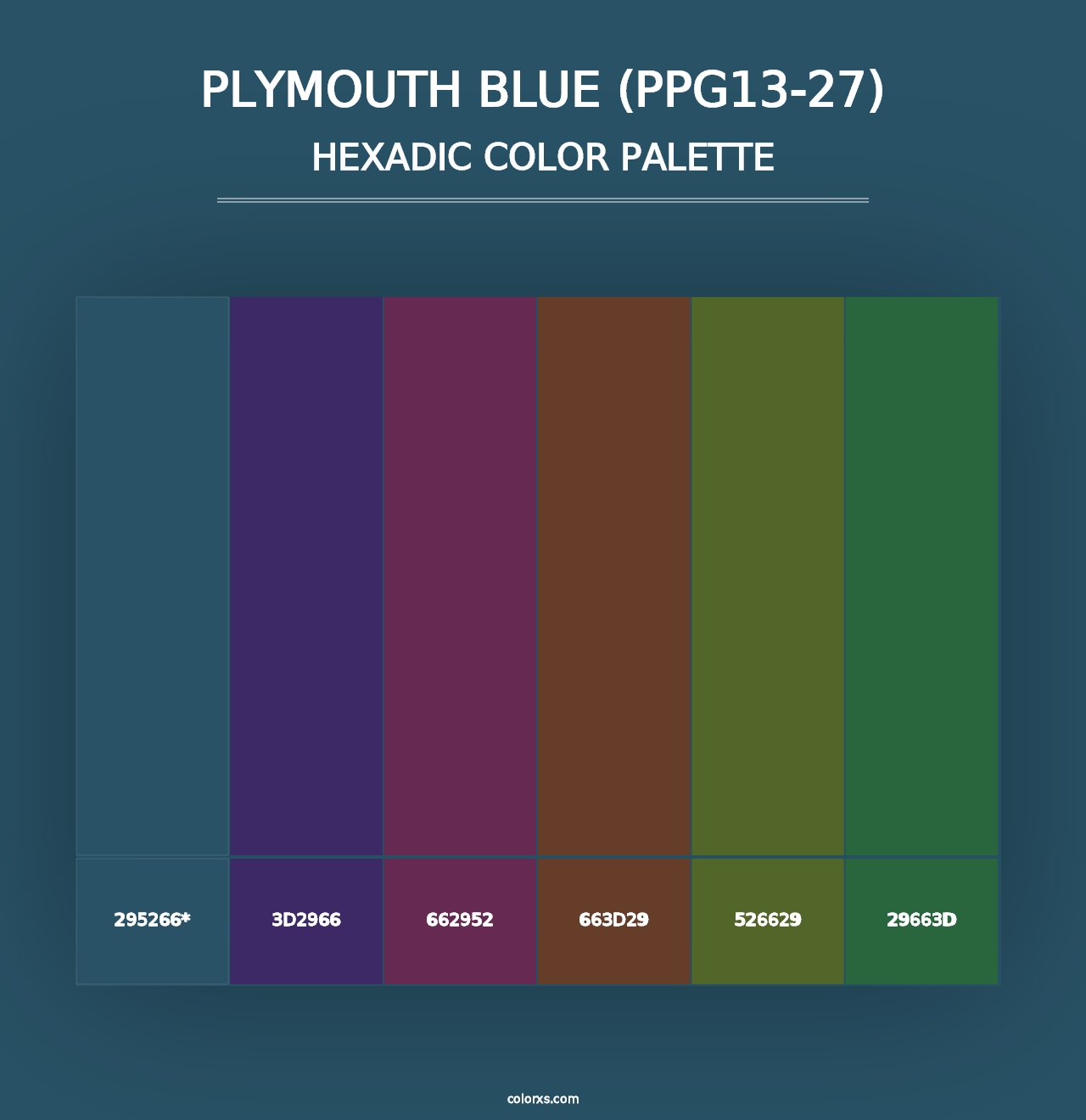 Plymouth Blue (PPG13-27) - Hexadic Color Palette