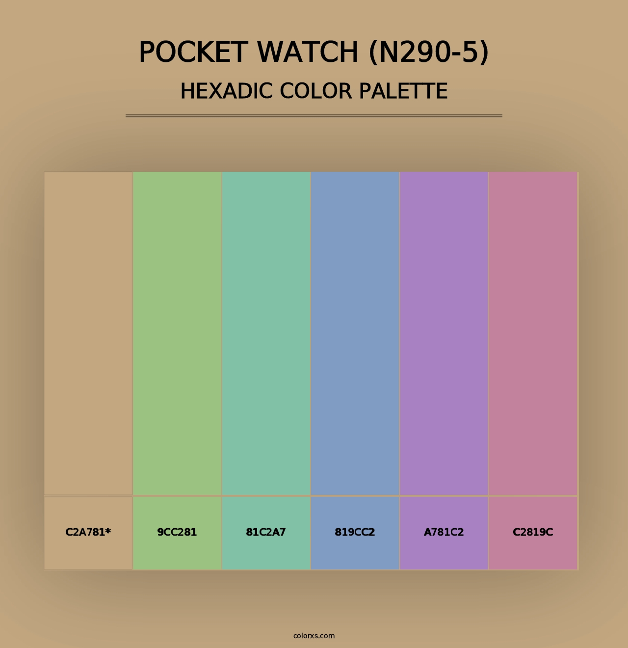 Pocket Watch (N290-5) - Hexadic Color Palette