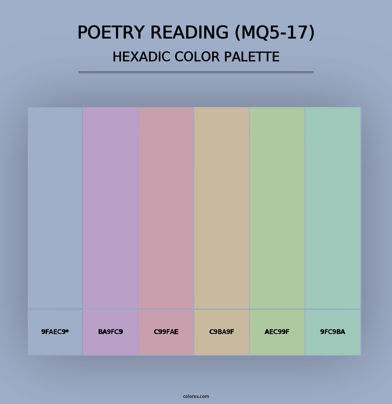 Poetry Reading (MQ5-17) - Hexadic Color Palette