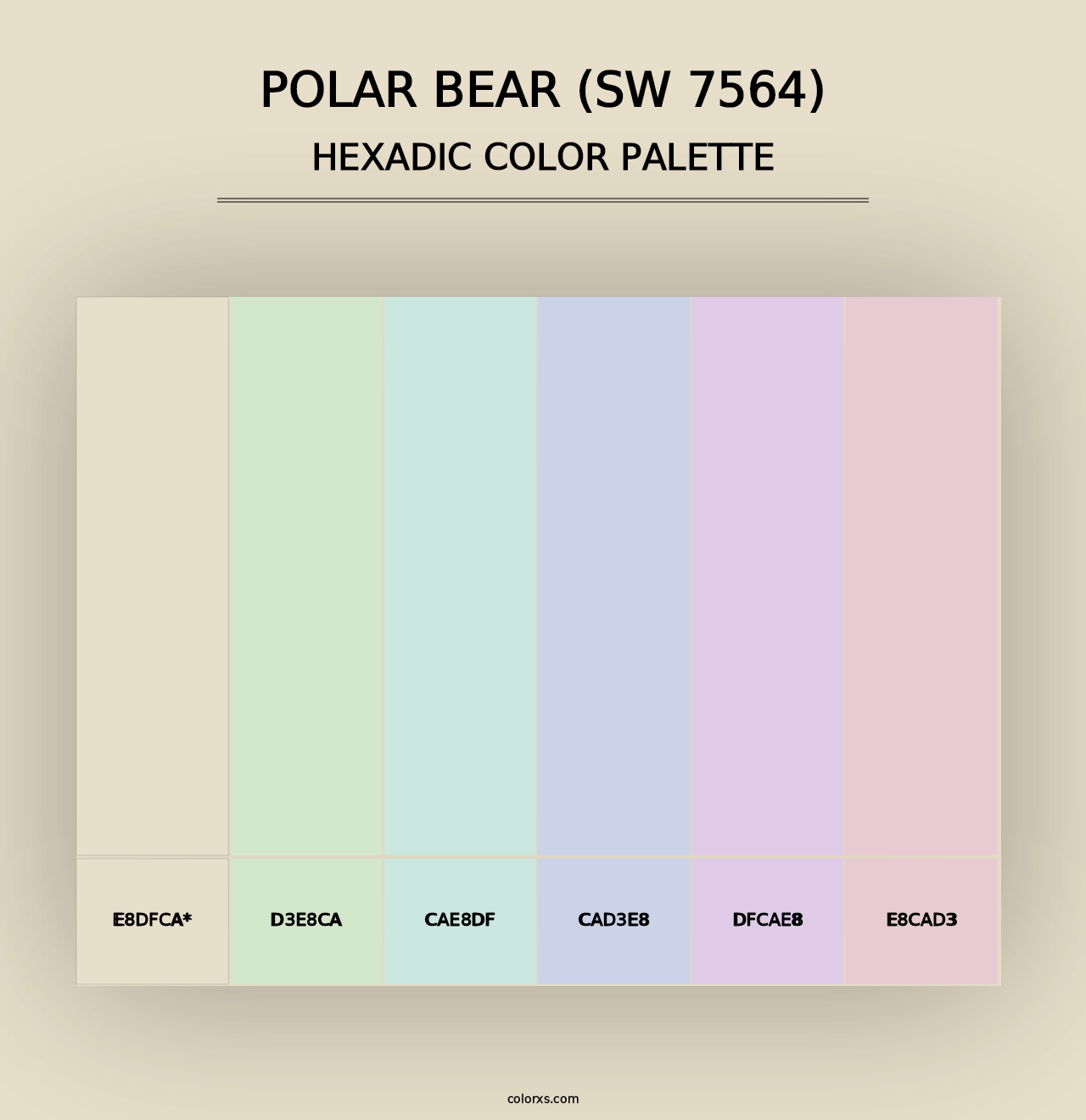 Polar Bear (SW 7564) - Hexadic Color Palette