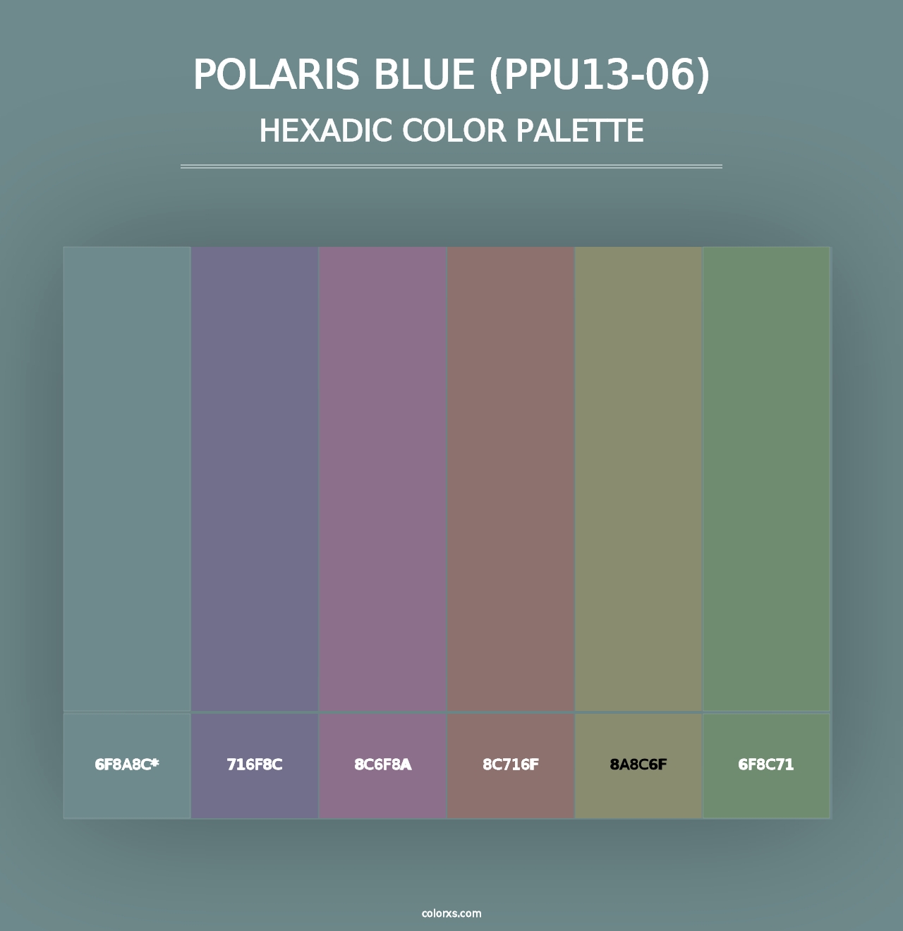 Polaris Blue (PPU13-06) - Hexadic Color Palette