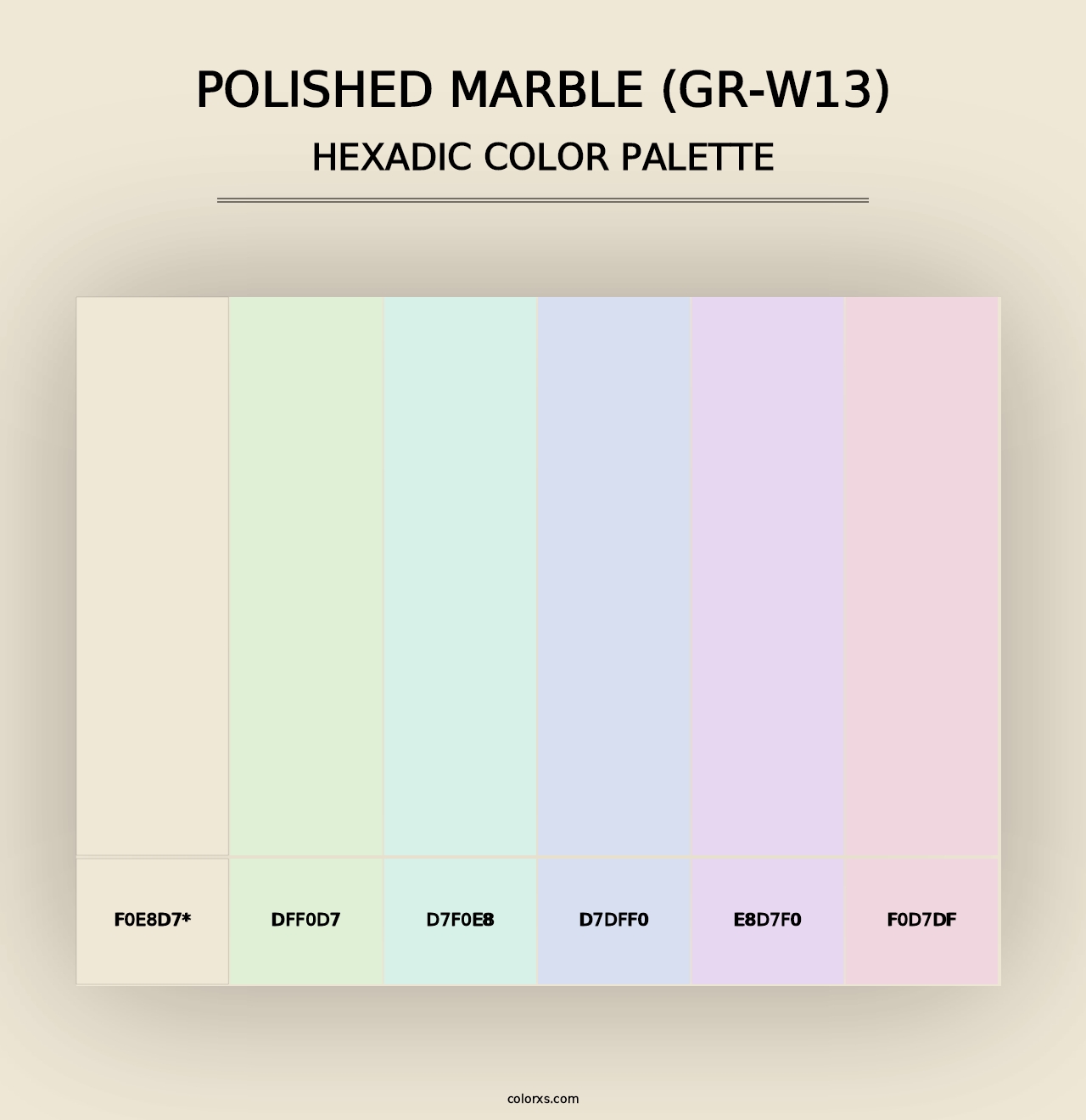 Polished Marble (GR-W13) - Hexadic Color Palette