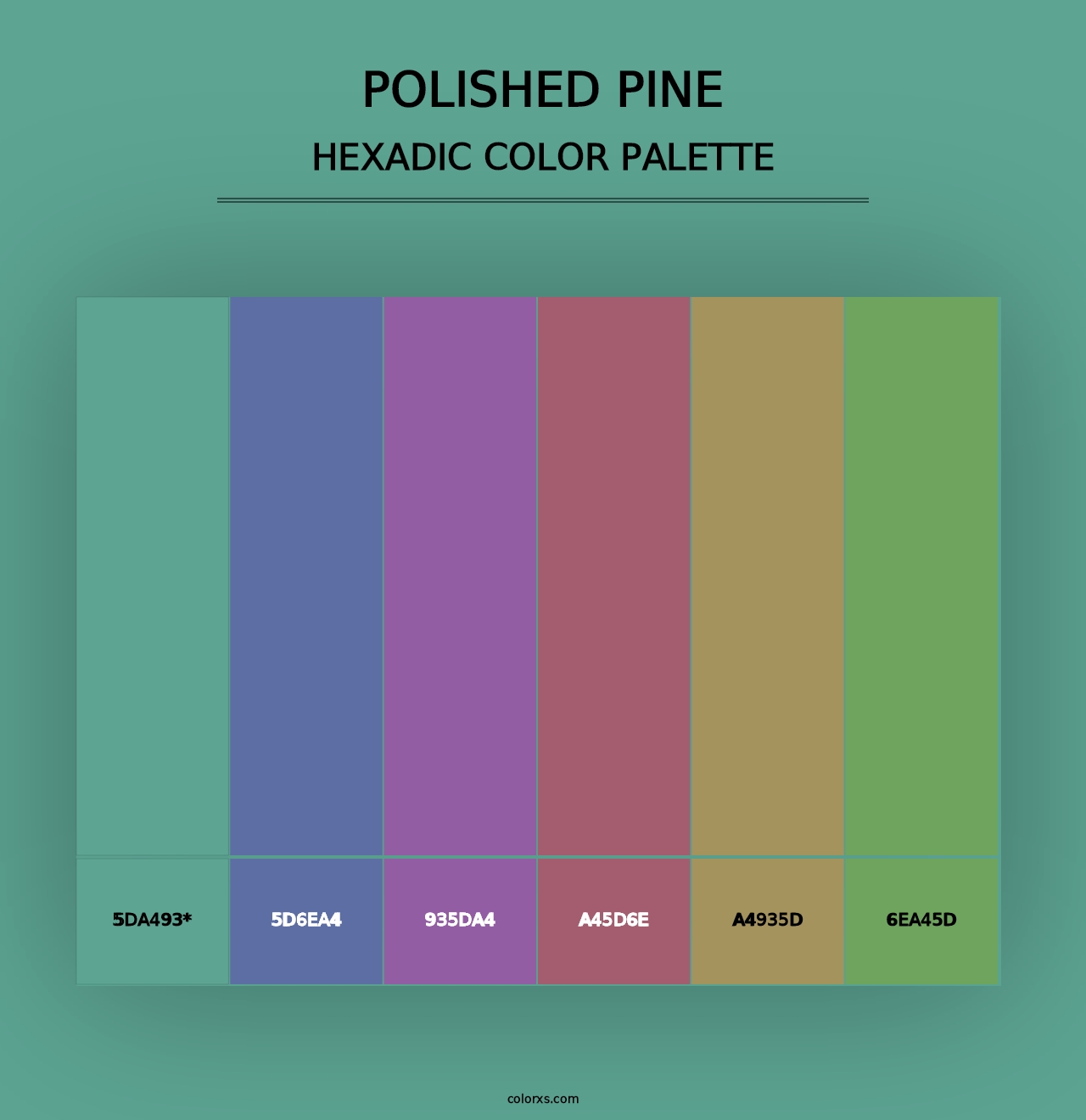 Polished Pine - Hexadic Color Palette