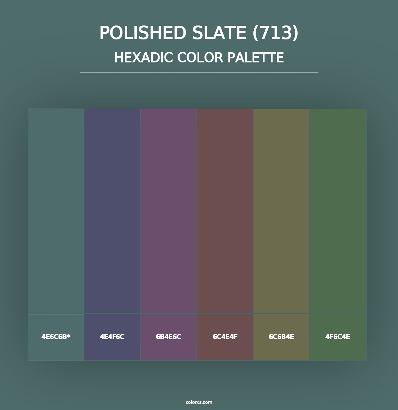 Polished Slate (713) - Hexadic Color Palette