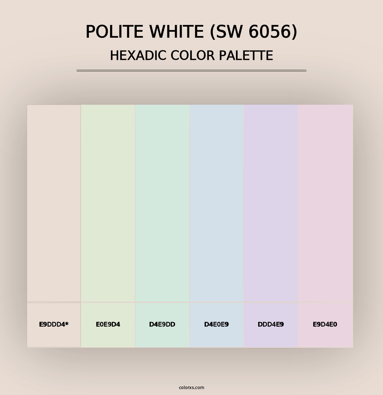 Polite White (SW 6056) - Hexadic Color Palette