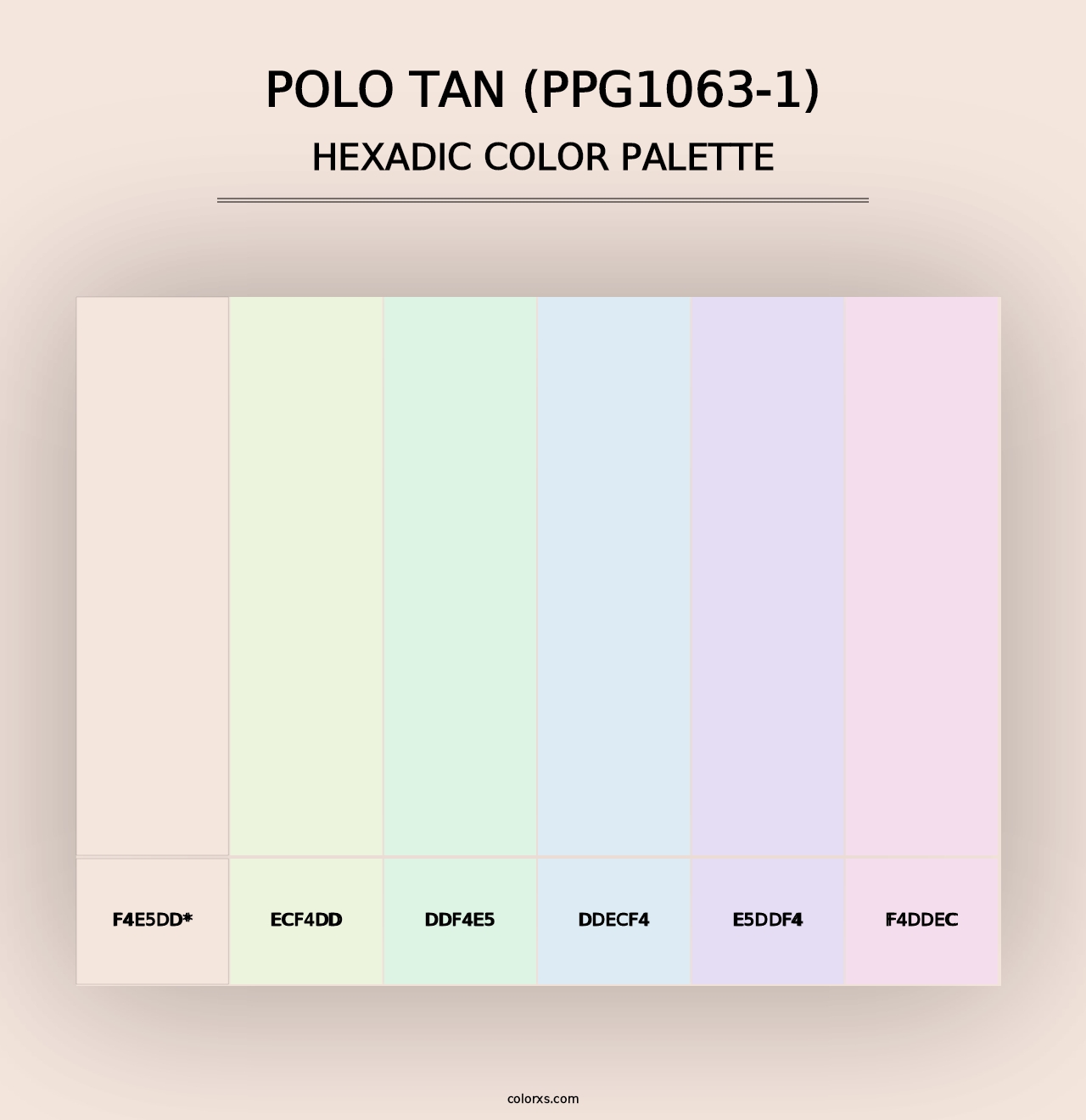 Polo Tan (PPG1063-1) - Hexadic Color Palette