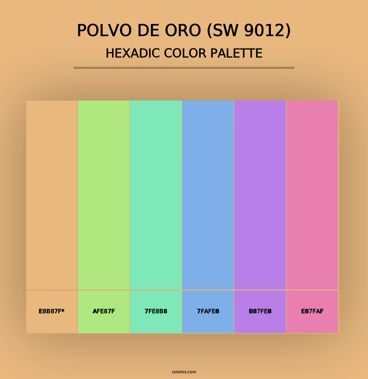 Polvo de Oro (SW 9012) - Hexadic Color Palette