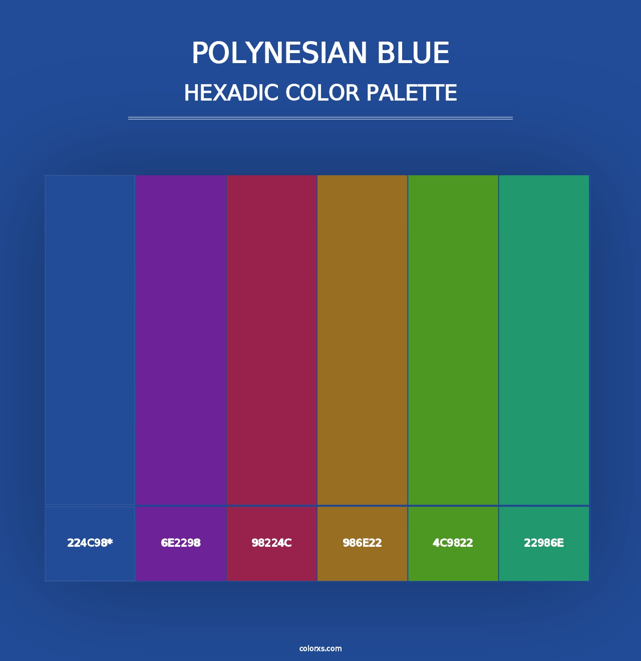 Polynesian Blue - Hexadic Color Palette