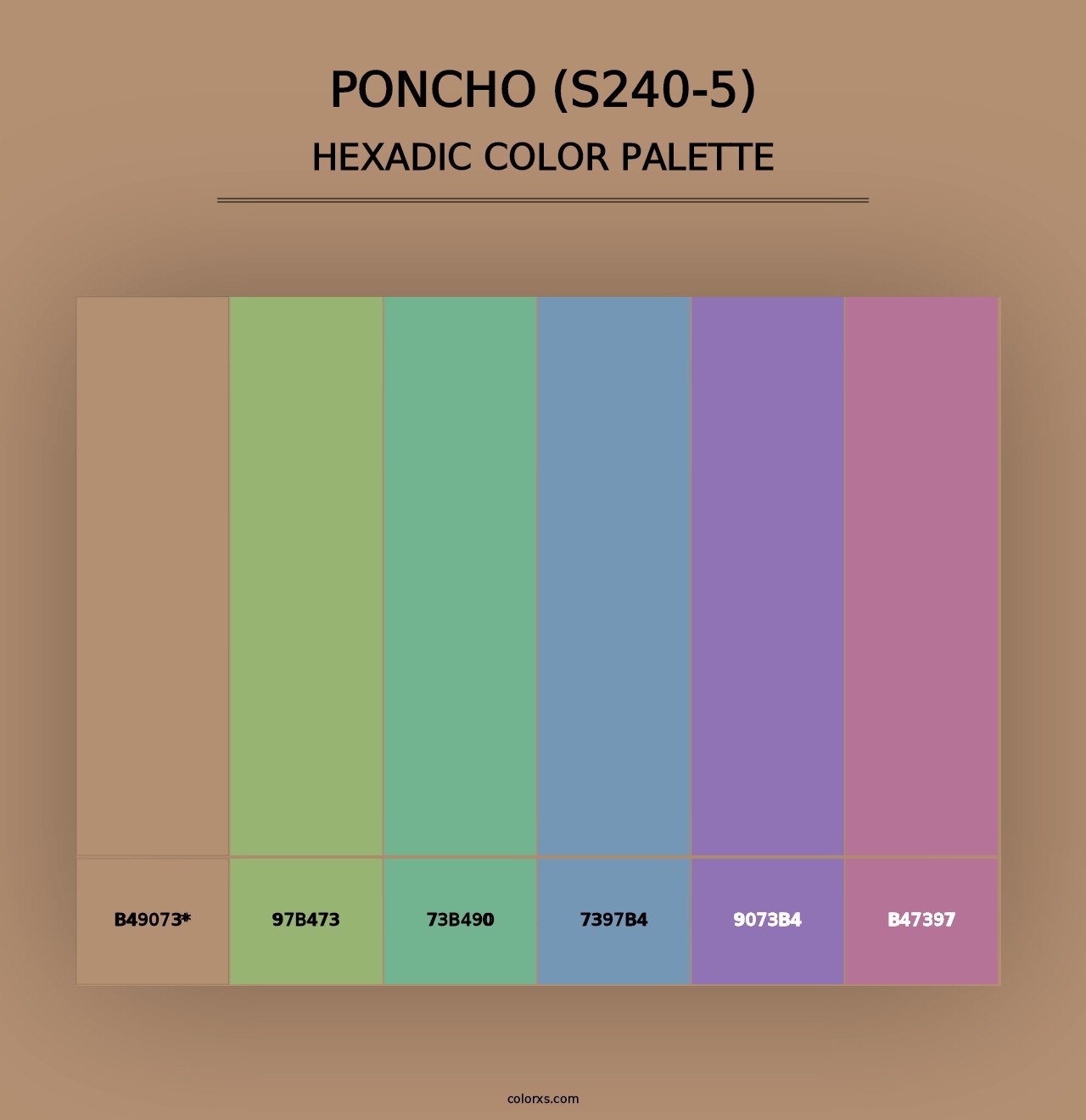 Poncho (S240-5) - Hexadic Color Palette