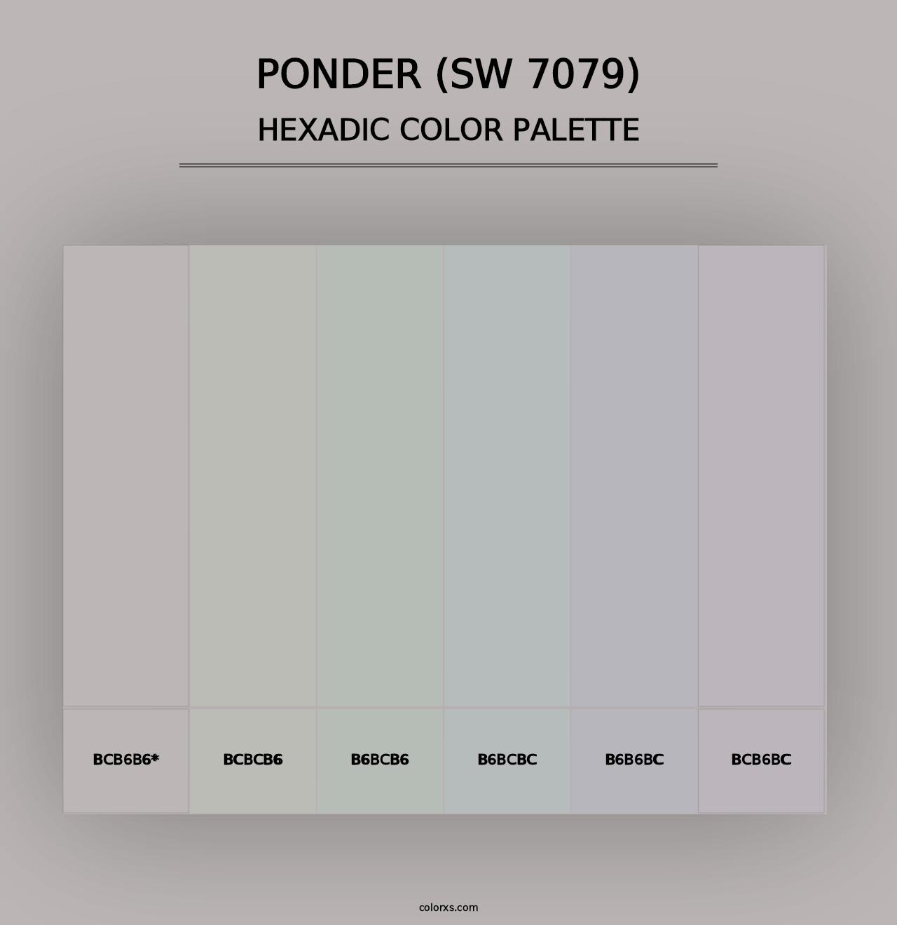 Ponder (SW 7079) - Hexadic Color Palette