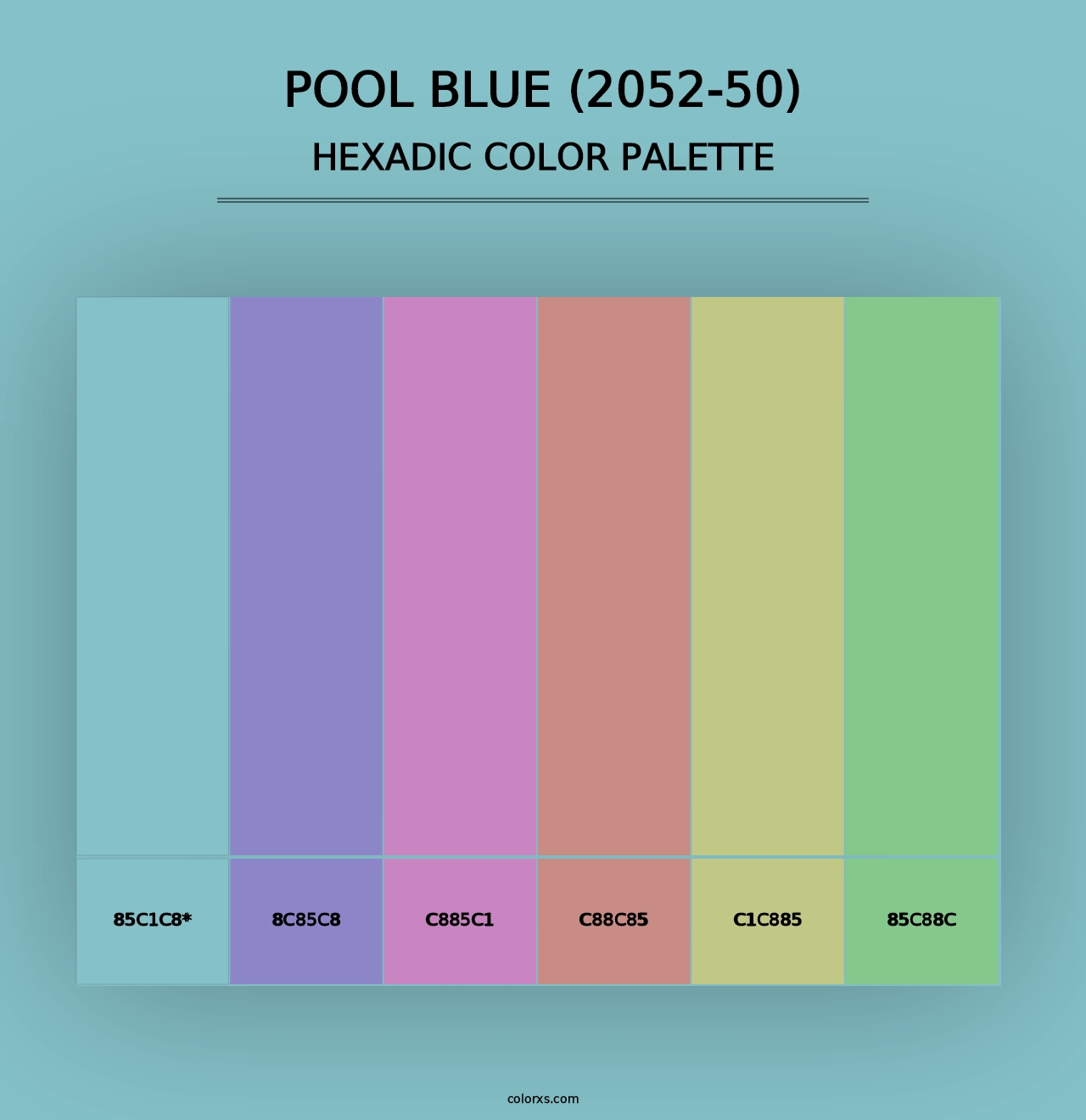 Pool Blue (2052-50) - Hexadic Color Palette