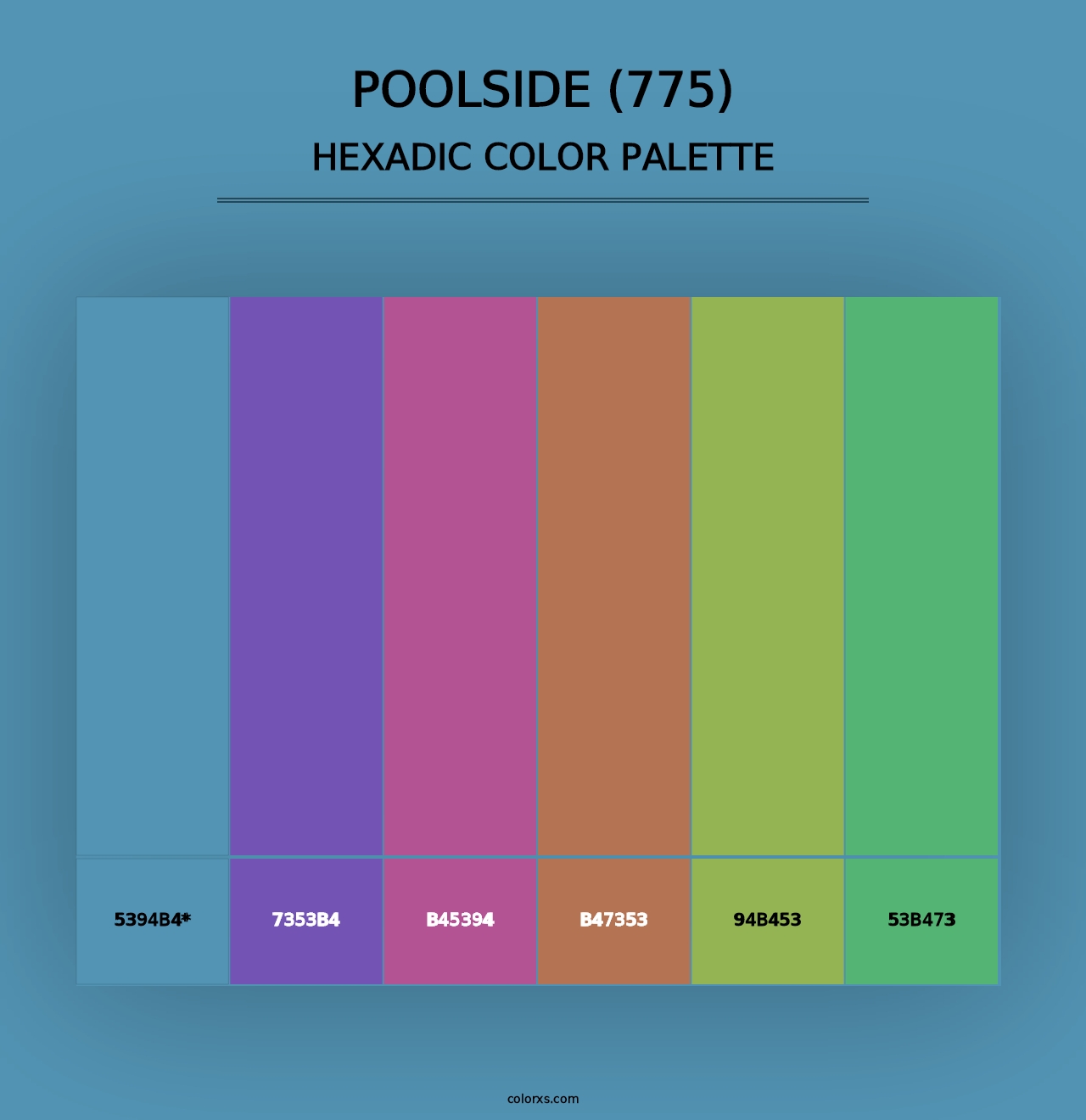 Poolside (775) - Hexadic Color Palette