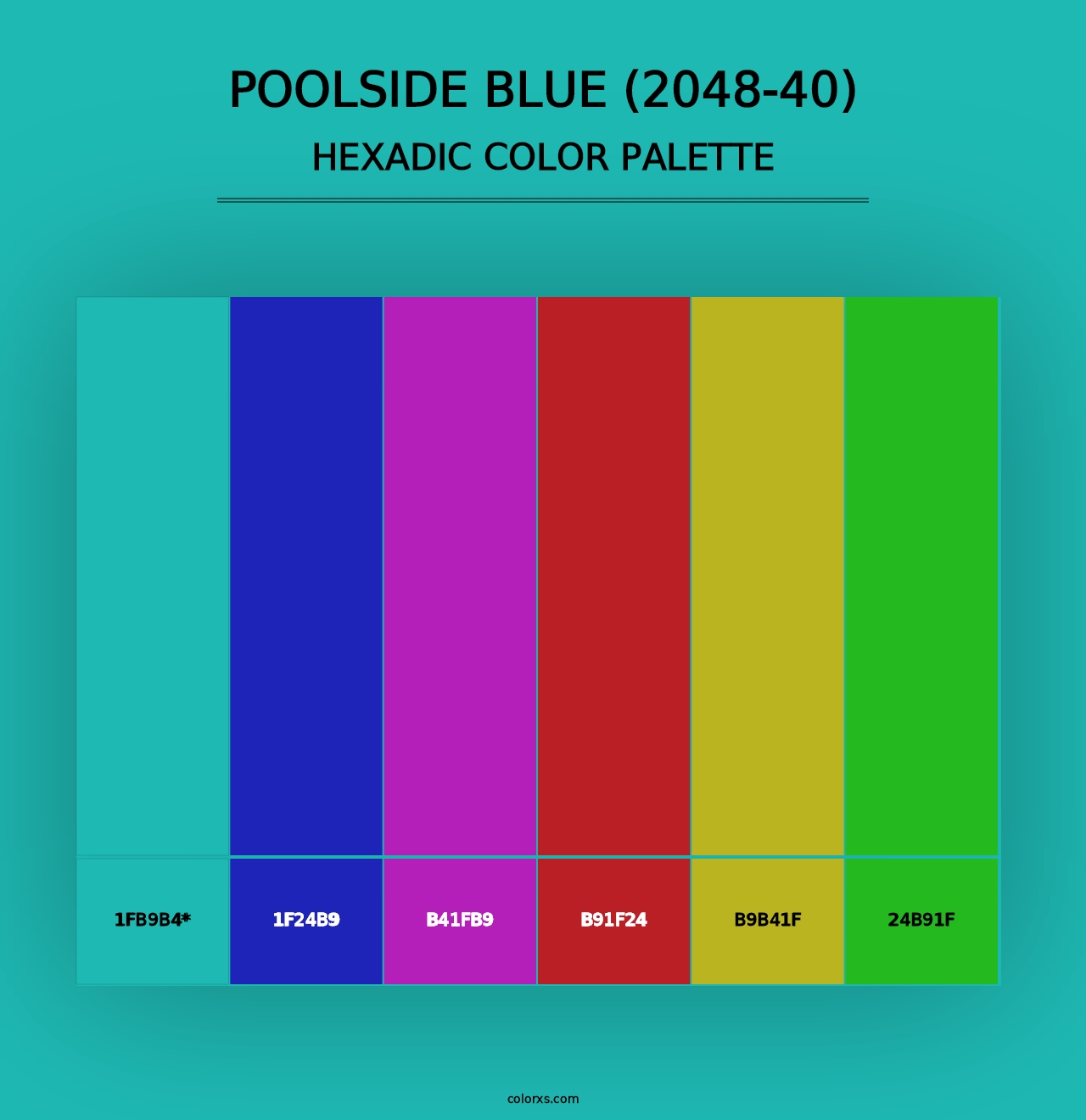 Poolside Blue (2048-40) - Hexadic Color Palette