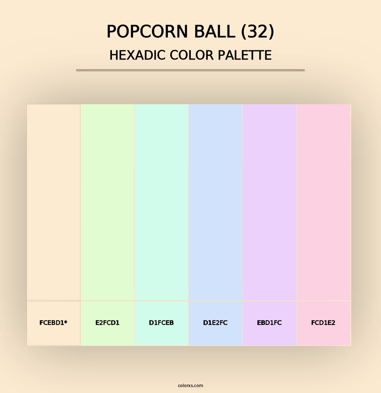 Popcorn Ball (32) - Hexadic Color Palette