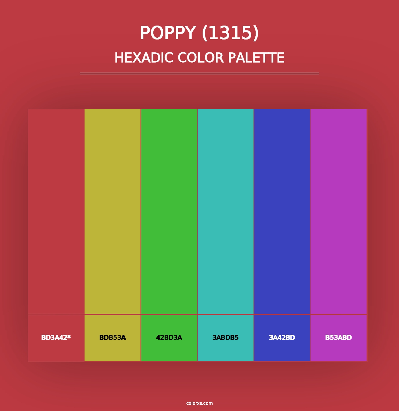 Poppy (1315) - Hexadic Color Palette