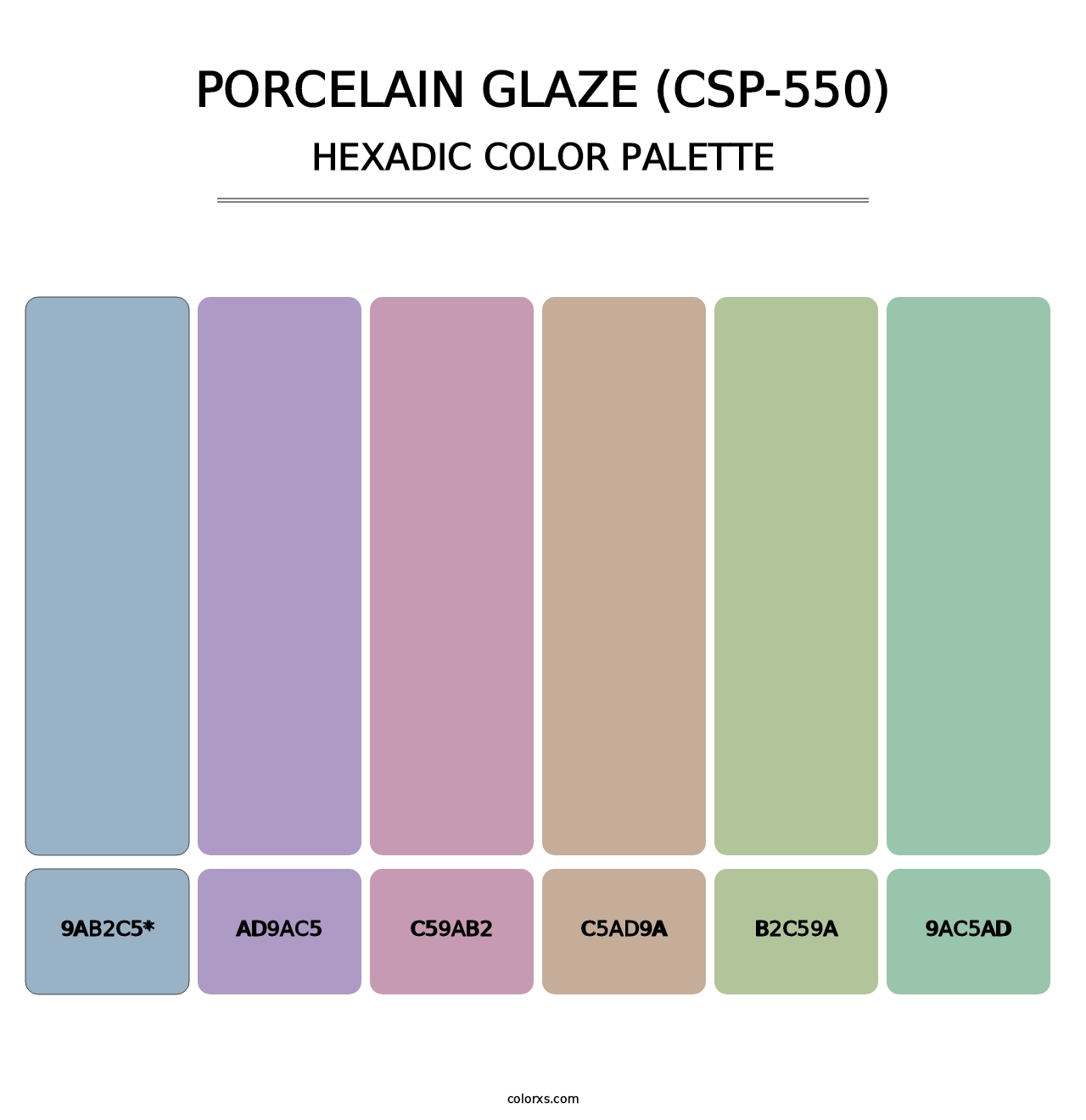 Porcelain Glaze (CSP-550) - Hexadic Color Palette