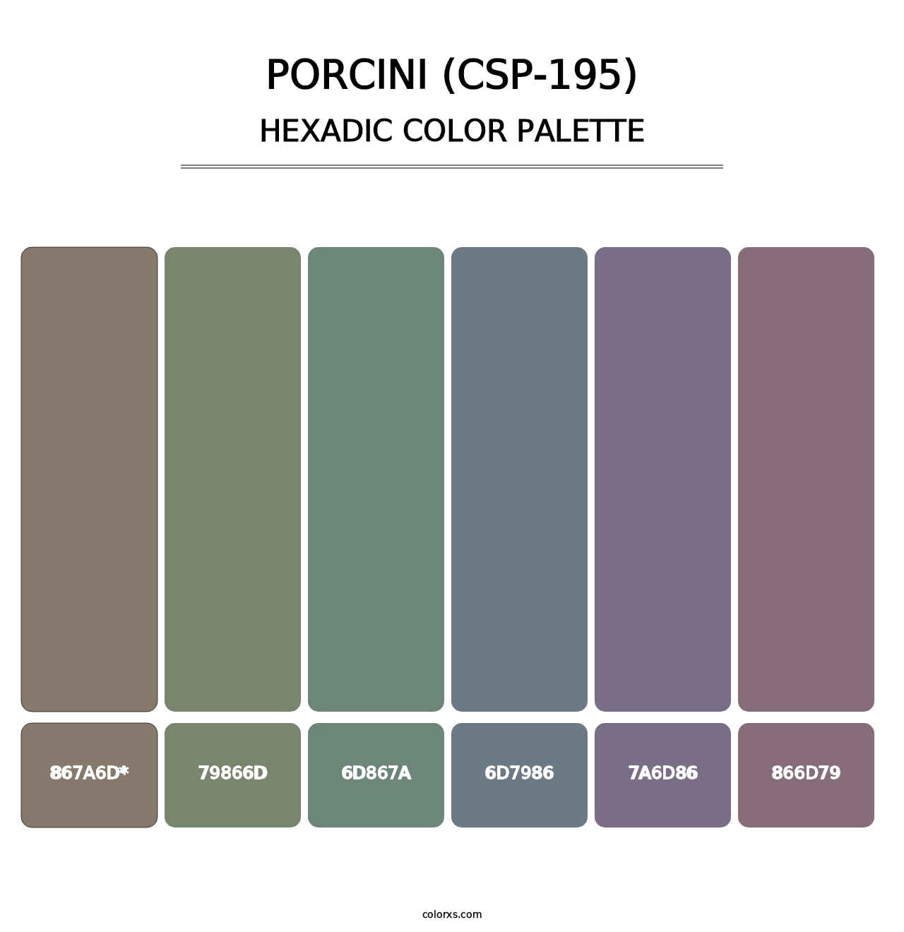 Porcini (CSP-195) - Hexadic Color Palette