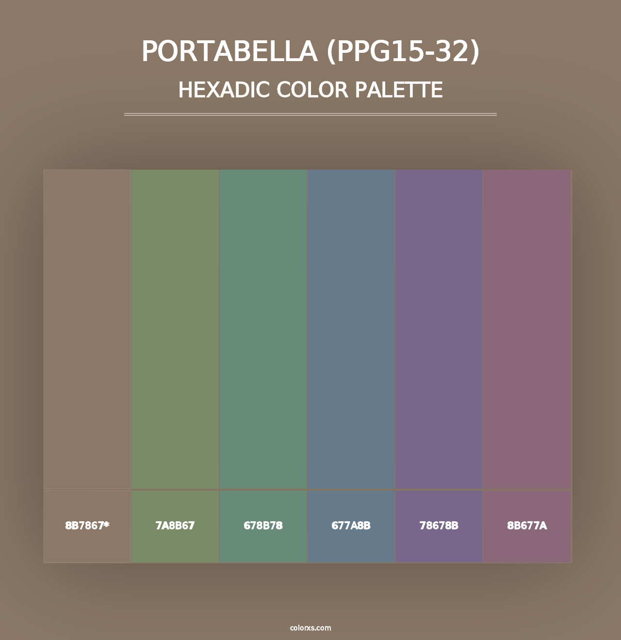 Portabella (PPG15-32) - Hexadic Color Palette