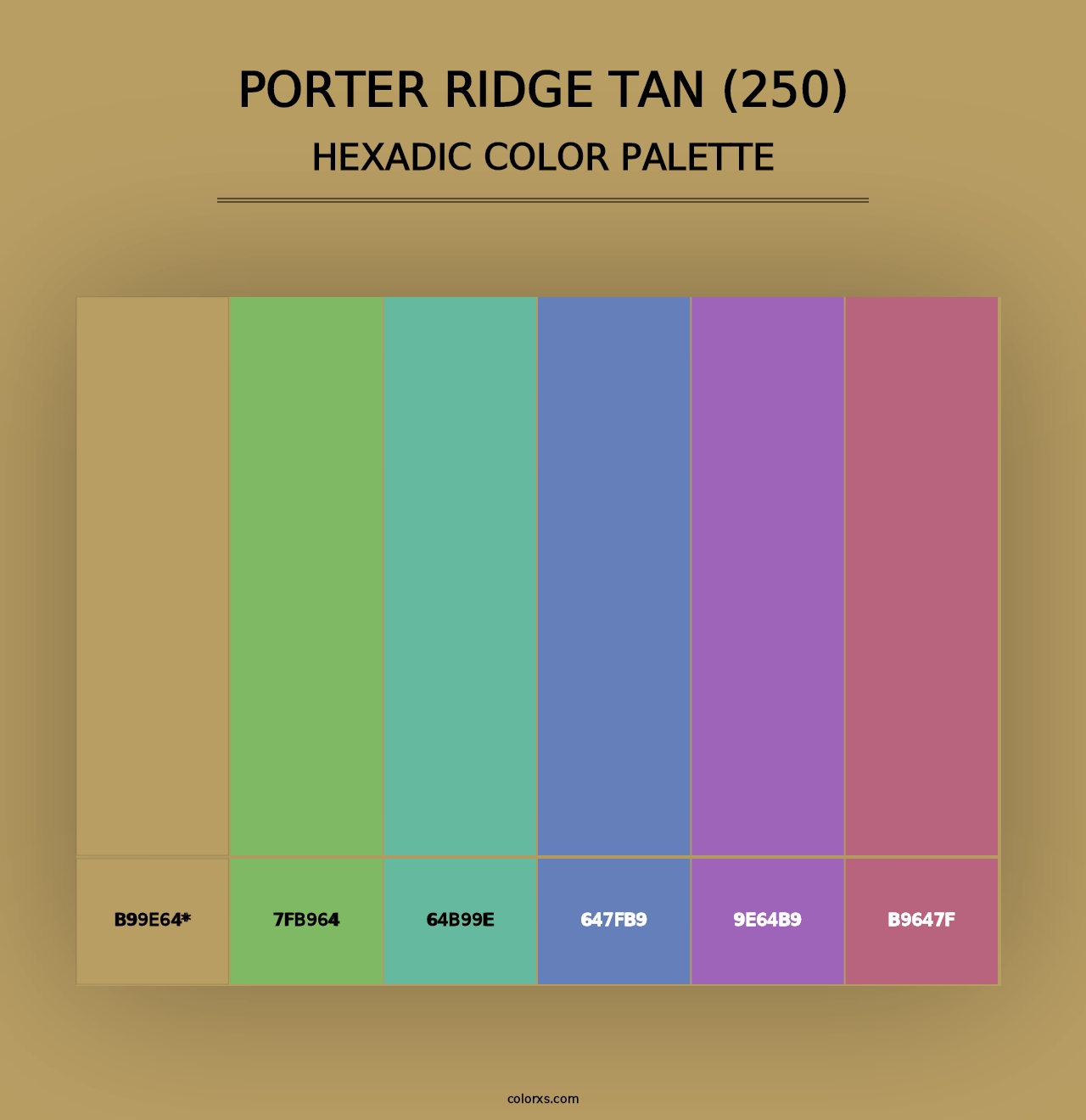 Porter Ridge Tan (250) - Hexadic Color Palette