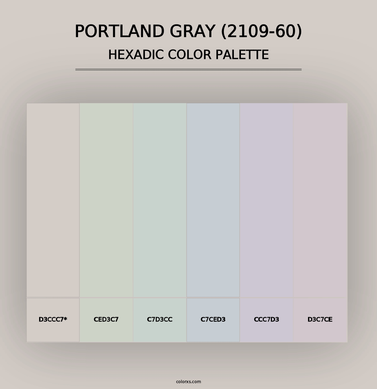 Portland Gray (2109-60) - Hexadic Color Palette