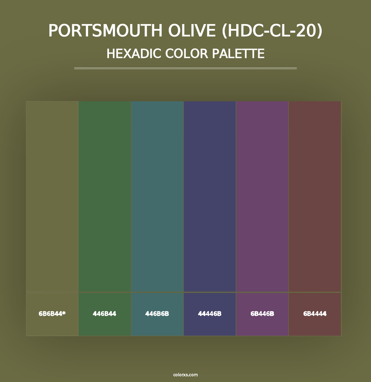 Portsmouth Olive (HDC-CL-20) - Hexadic Color Palette