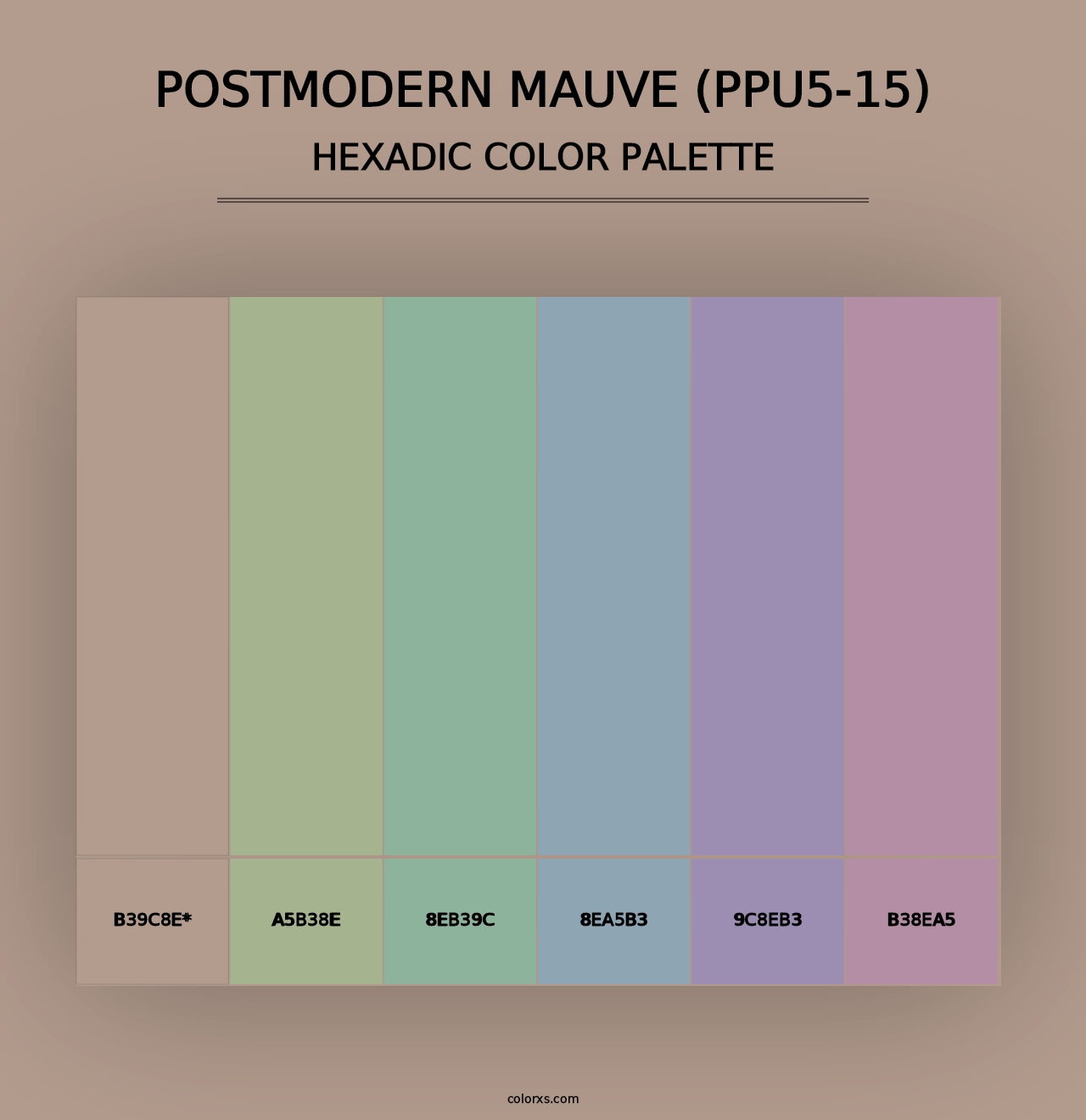 Postmodern Mauve (PPU5-15) - Hexadic Color Palette