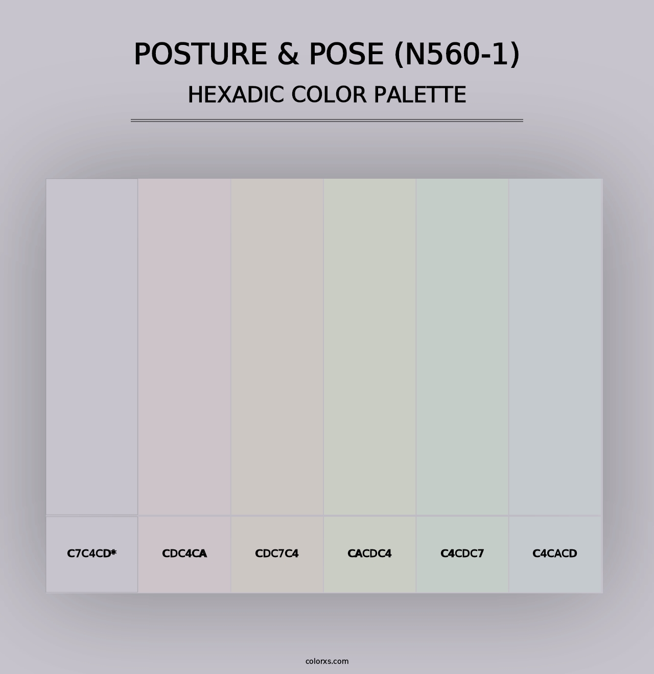 Posture & Pose (N560-1) - Hexadic Color Palette