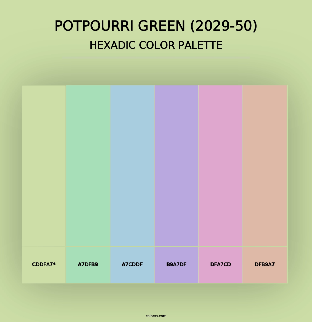 Potpourri Green (2029-50) - Hexadic Color Palette