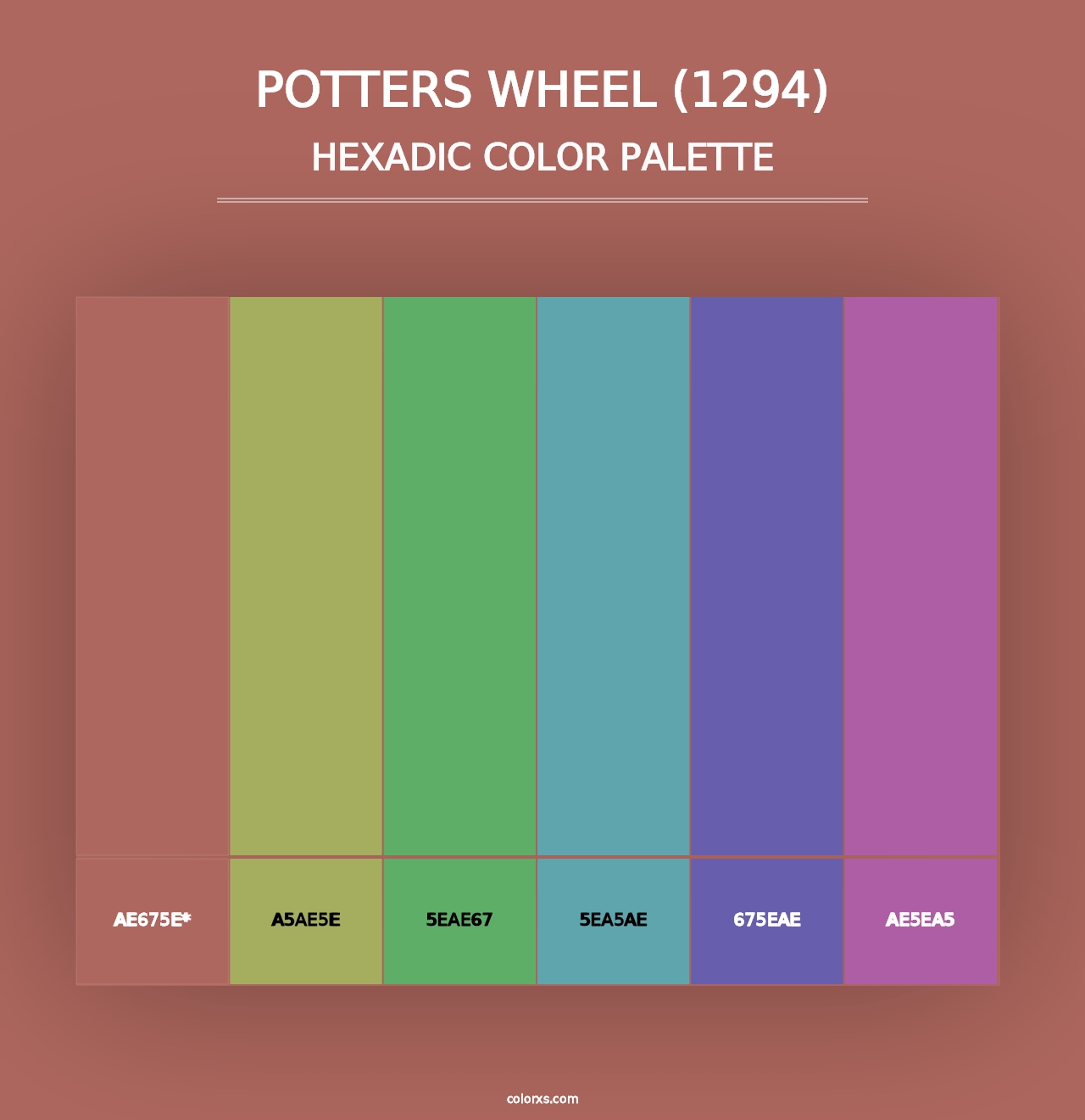 Potters Wheel (1294) - Hexadic Color Palette