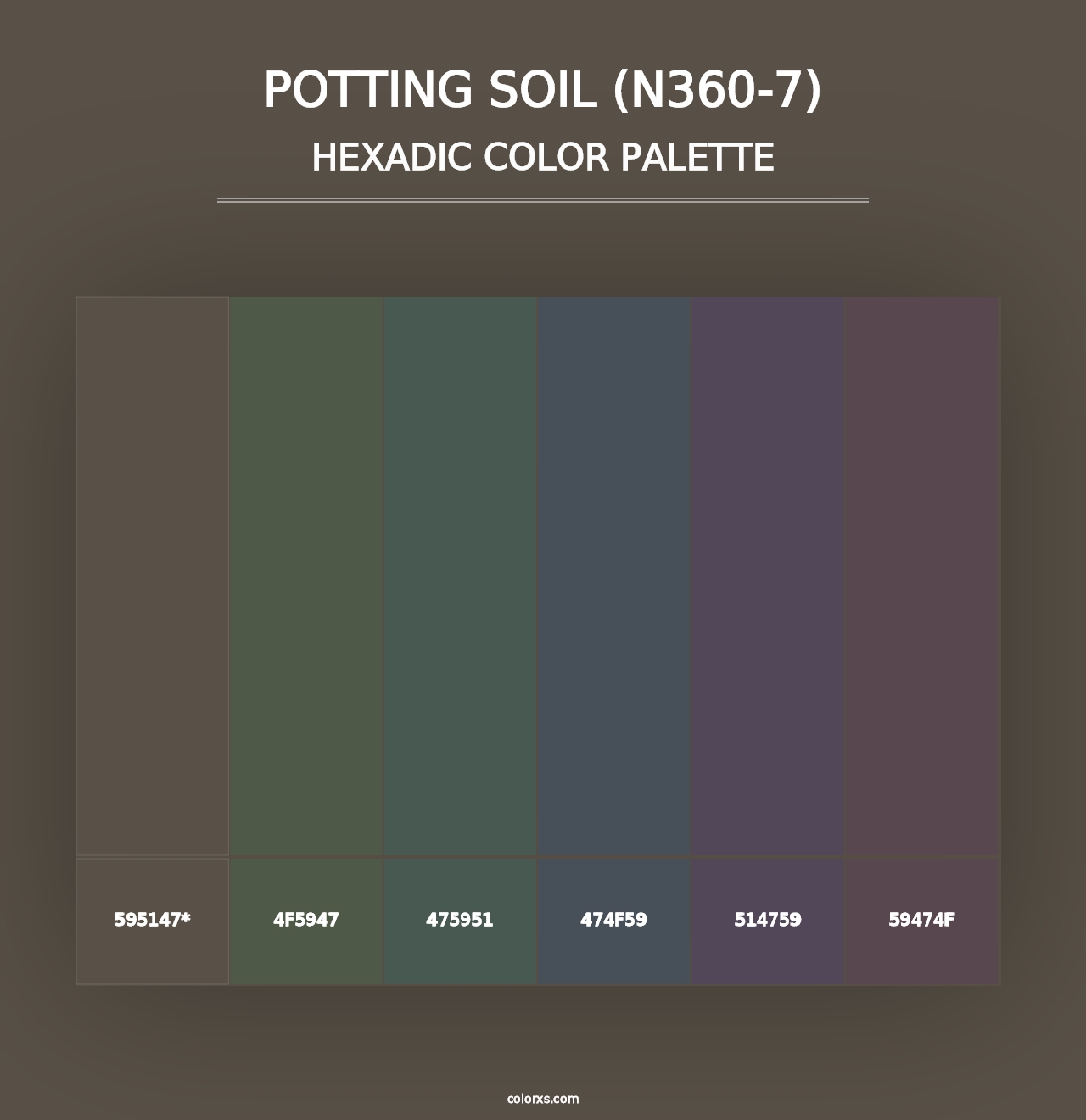 Potting Soil (N360-7) - Hexadic Color Palette