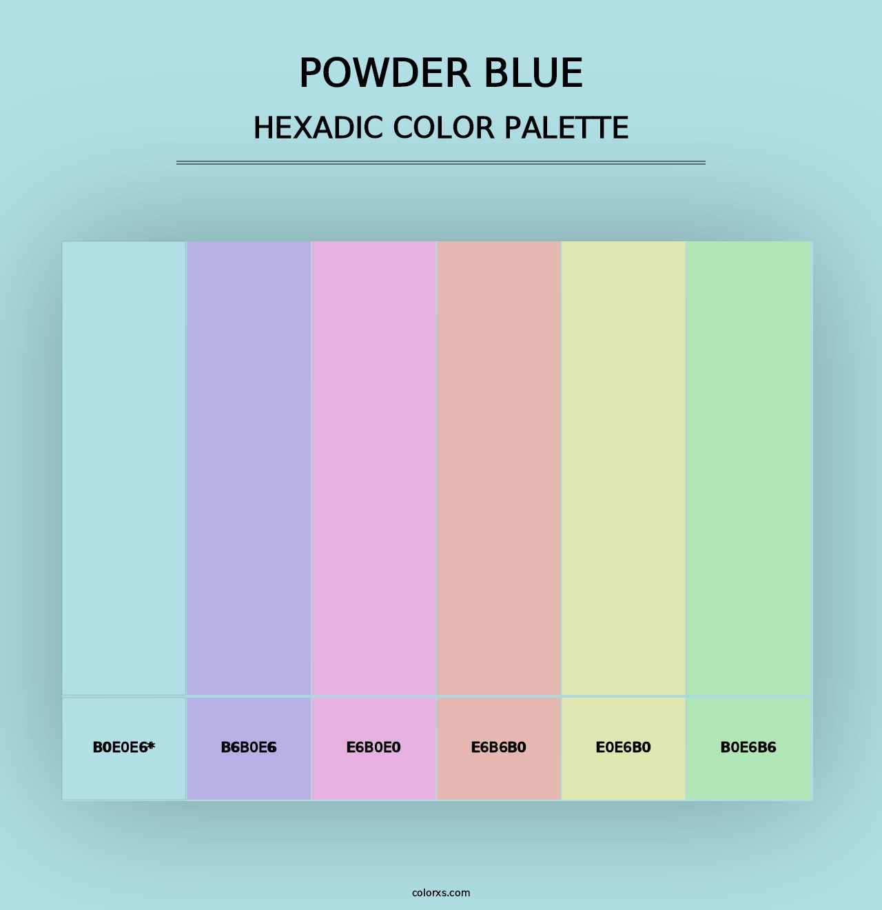 Powder Blue - Hexadic Color Palette