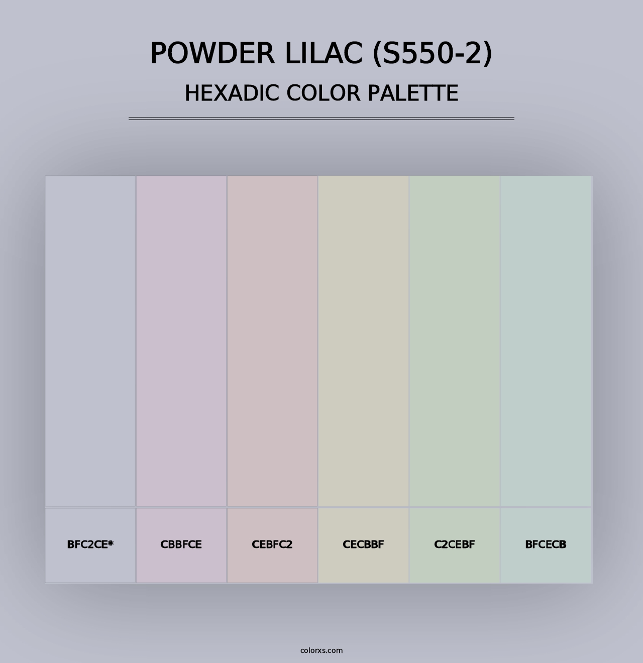 Powder Lilac (S550-2) - Hexadic Color Palette