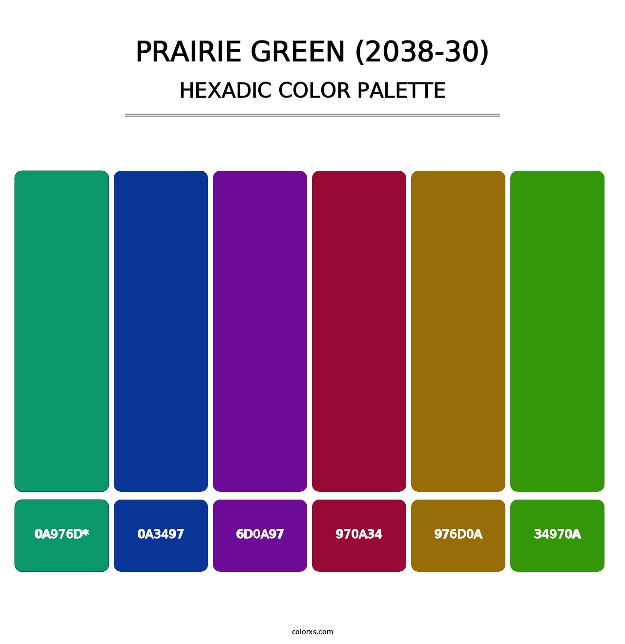 Prairie Green (2038-30) - Hexadic Color Palette