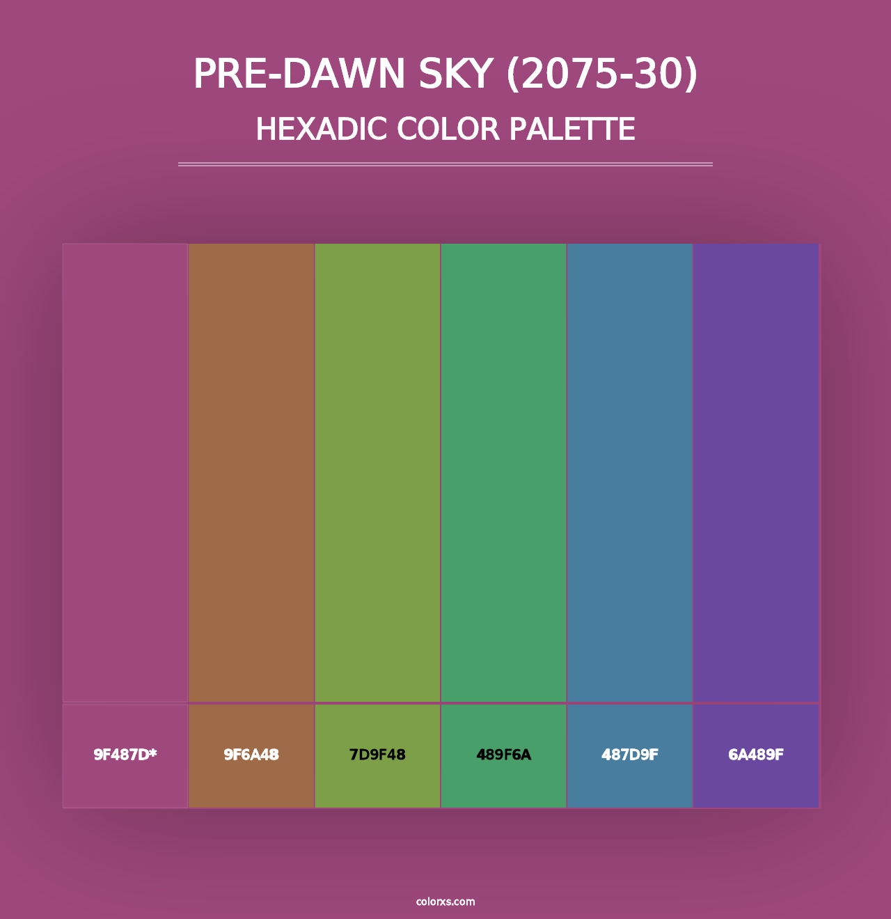 Pre-Dawn Sky (2075-30) - Hexadic Color Palette