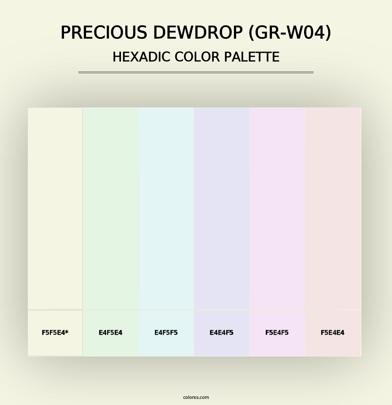 Precious Dewdrop (GR-W04) - Hexadic Color Palette