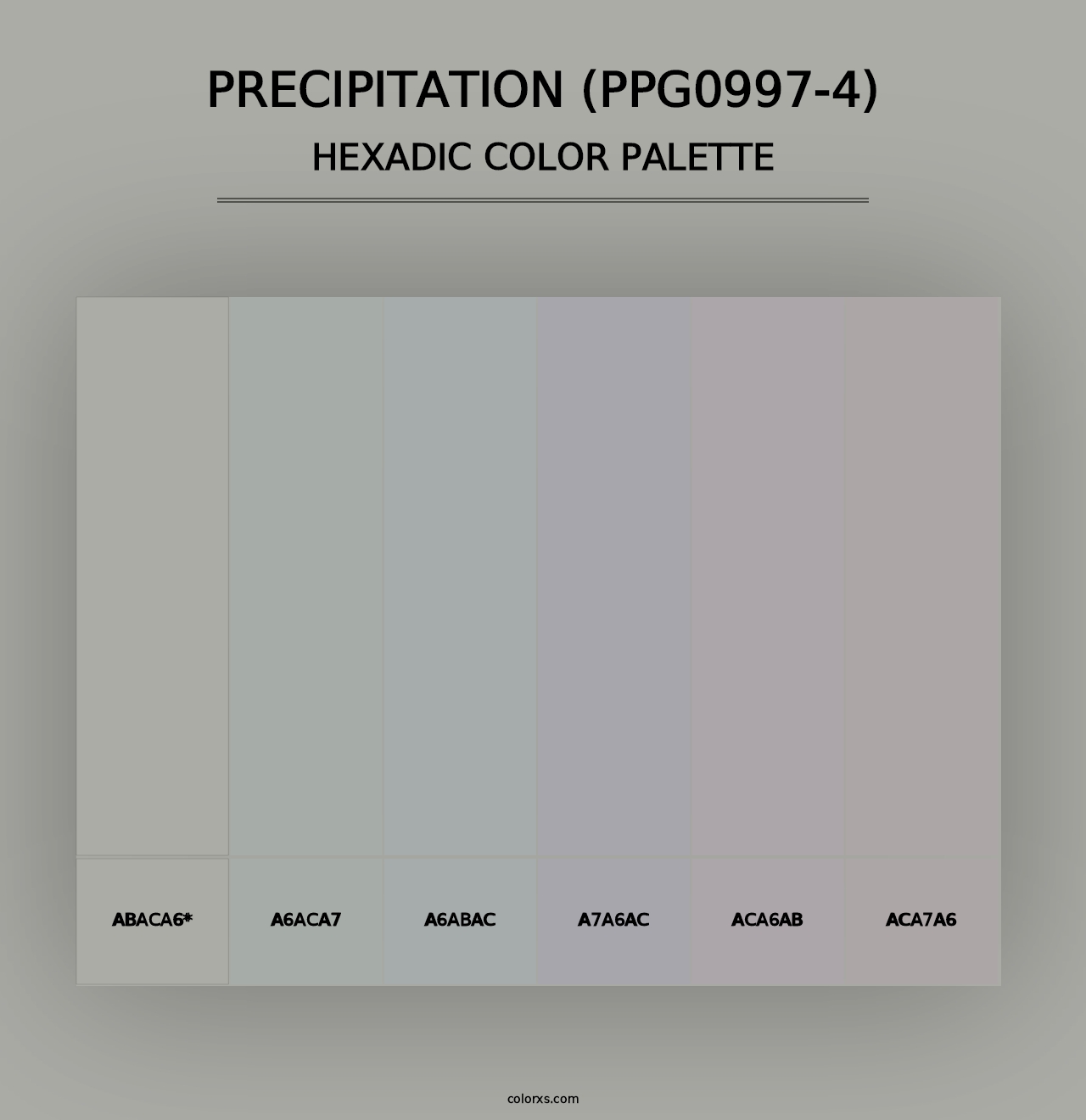 Precipitation (PPG0997-4) - Hexadic Color Palette