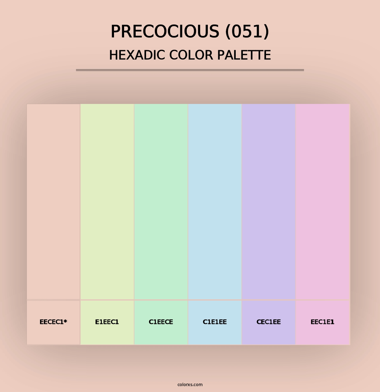 Precocious (051) - Hexadic Color Palette