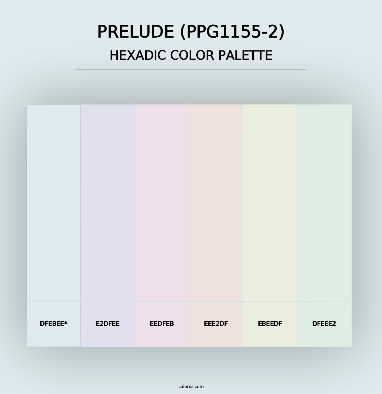 Prelude (PPG1155-2) - Hexadic Color Palette