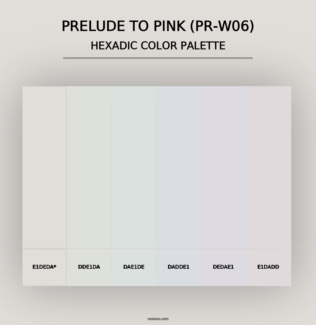 Prelude To Pink (PR-W06) - Hexadic Color Palette