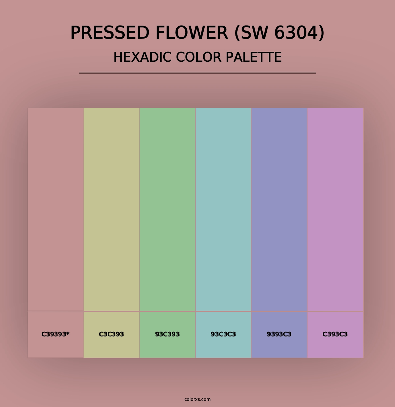 Pressed Flower (SW 6304) - Hexadic Color Palette