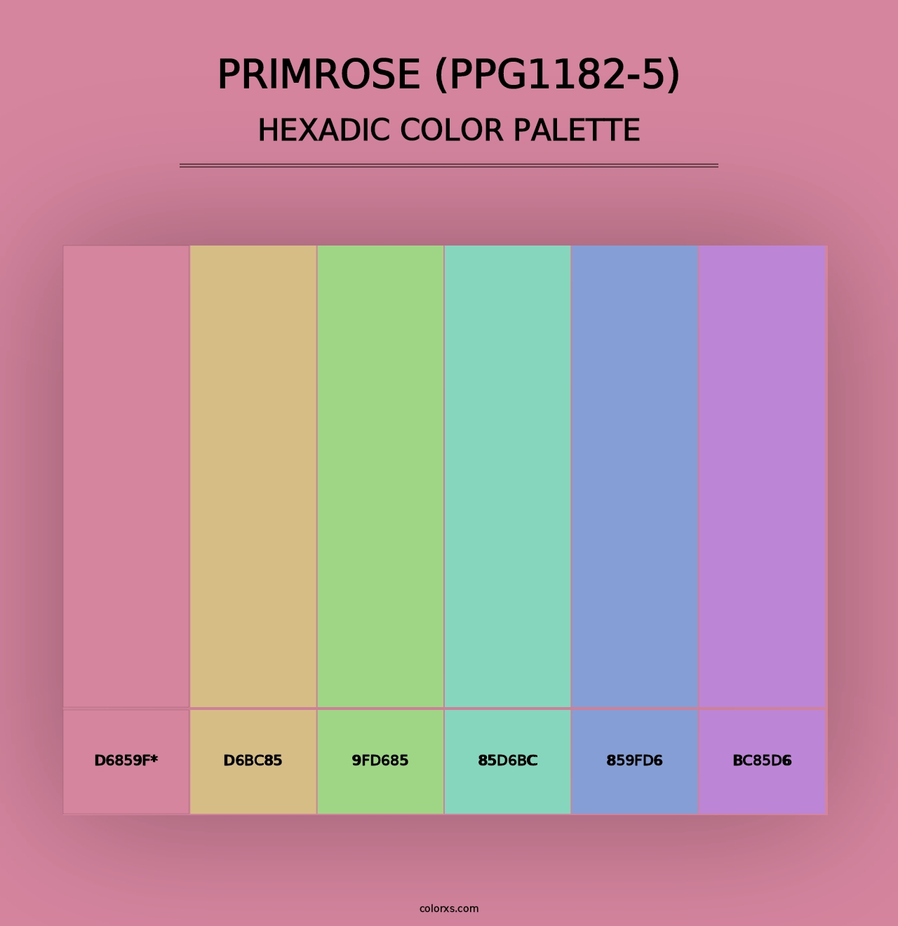 Primrose (PPG1182-5) - Hexadic Color Palette