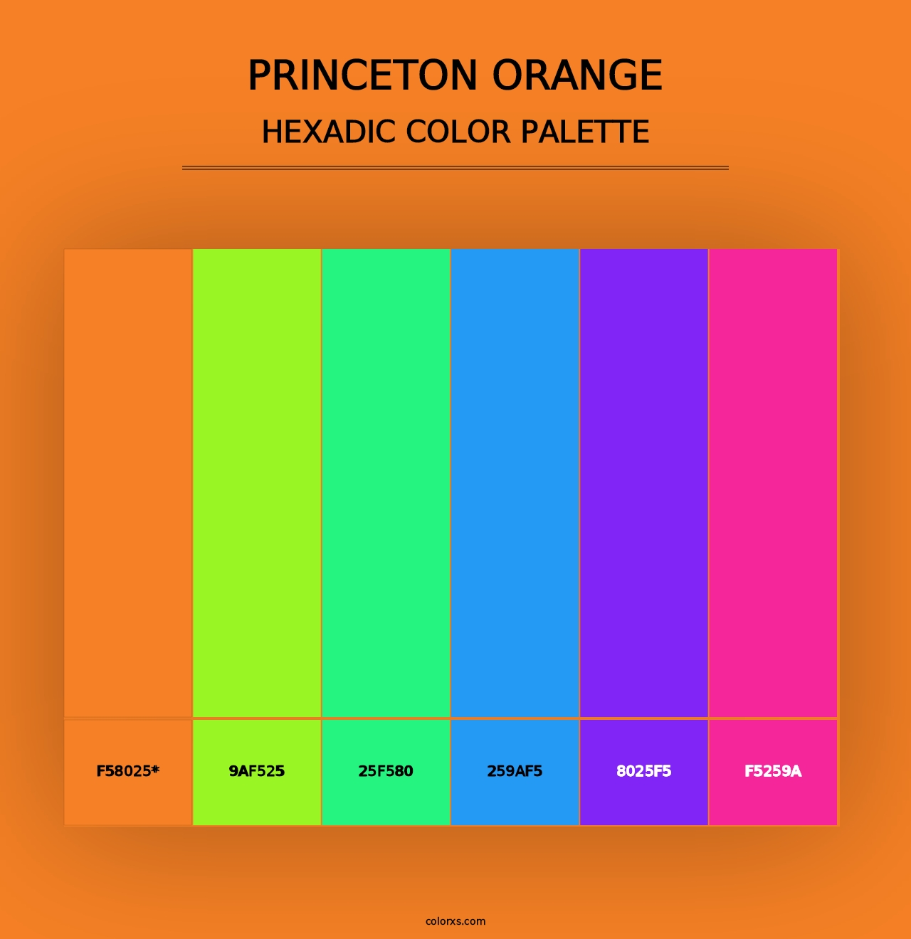 Princeton Orange - Hexadic Color Palette