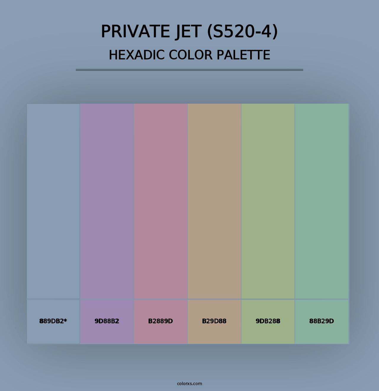 Private Jet (S520-4) - Hexadic Color Palette