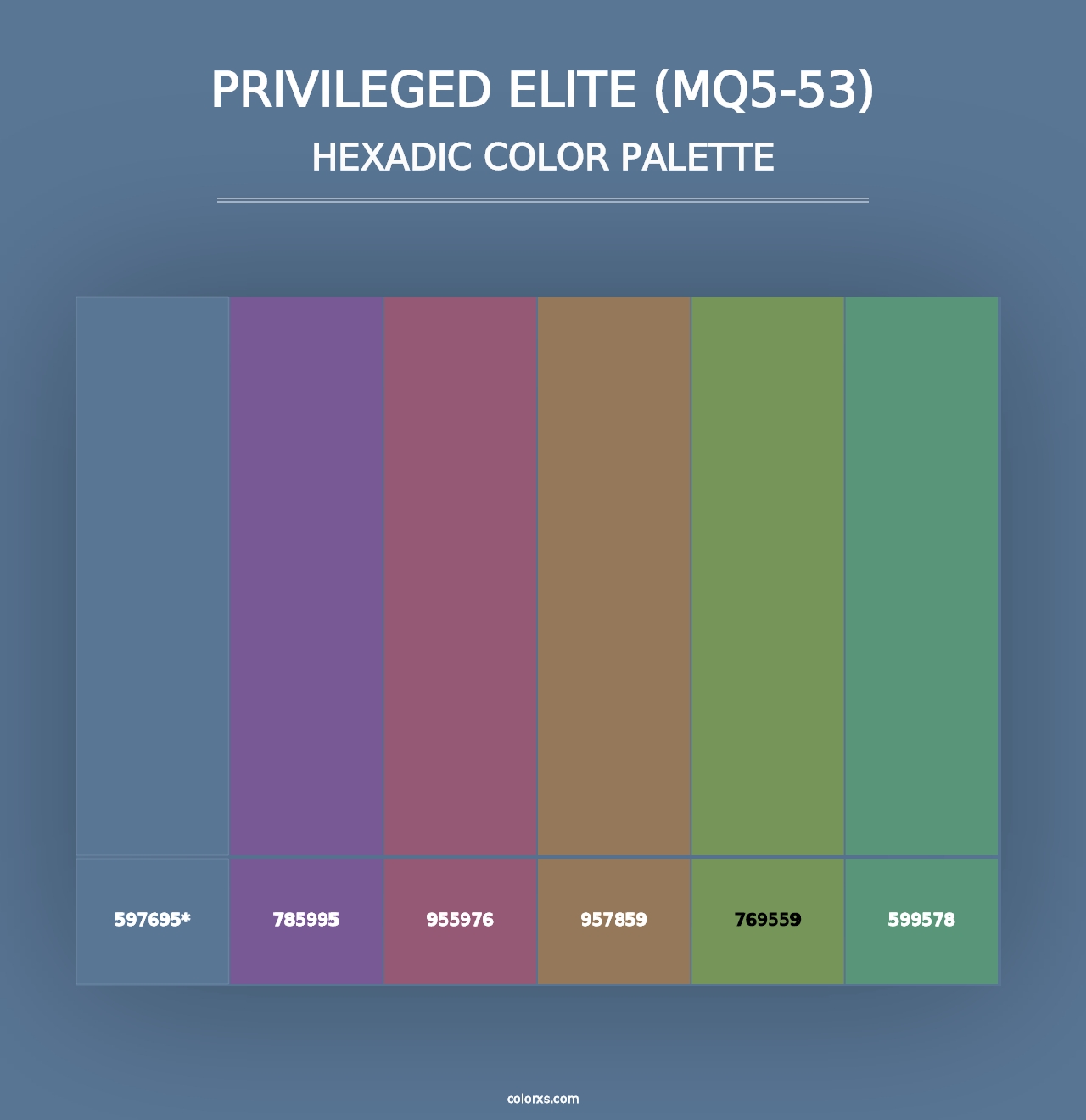 Privileged Elite (MQ5-53) - Hexadic Color Palette