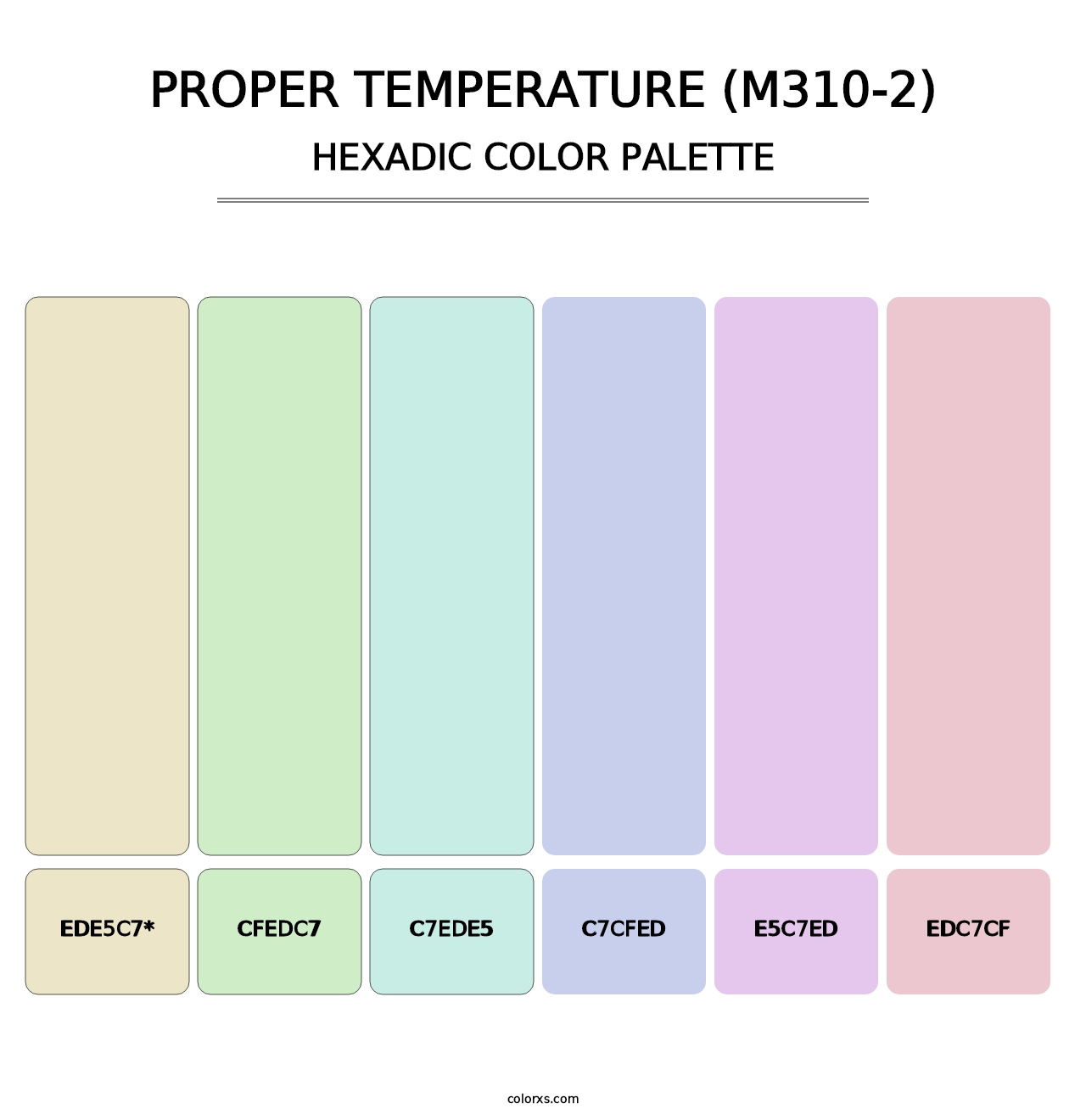 Proper Temperature (M310-2) - Hexadic Color Palette