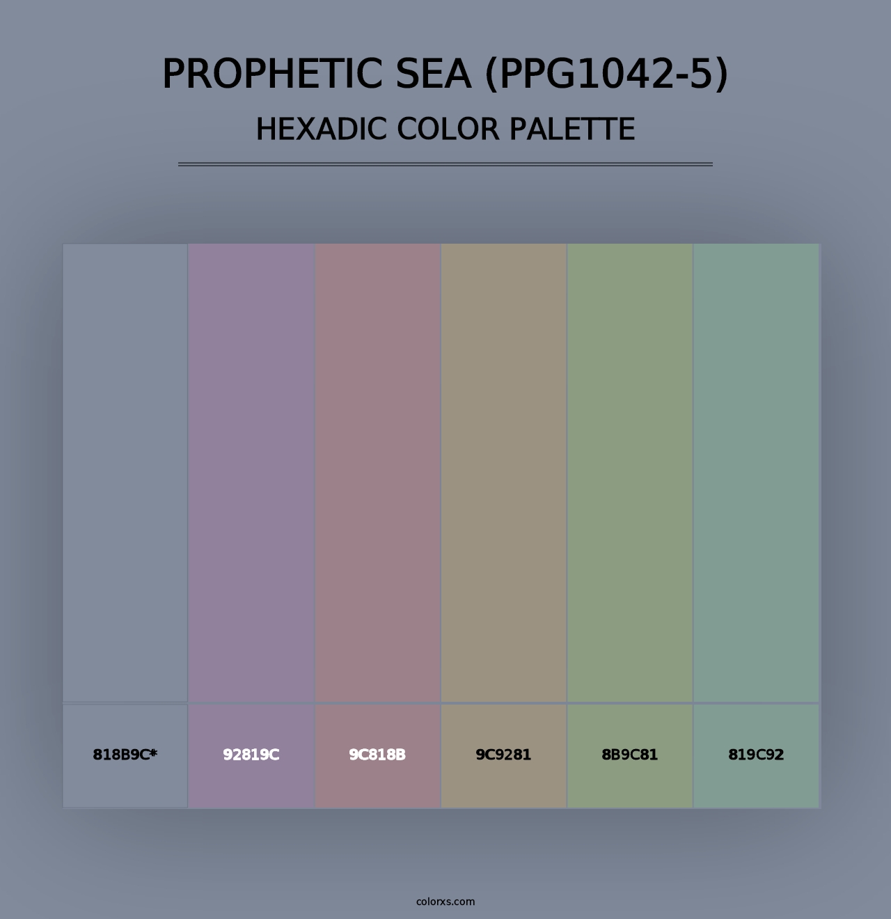 Prophetic Sea (PPG1042-5) - Hexadic Color Palette