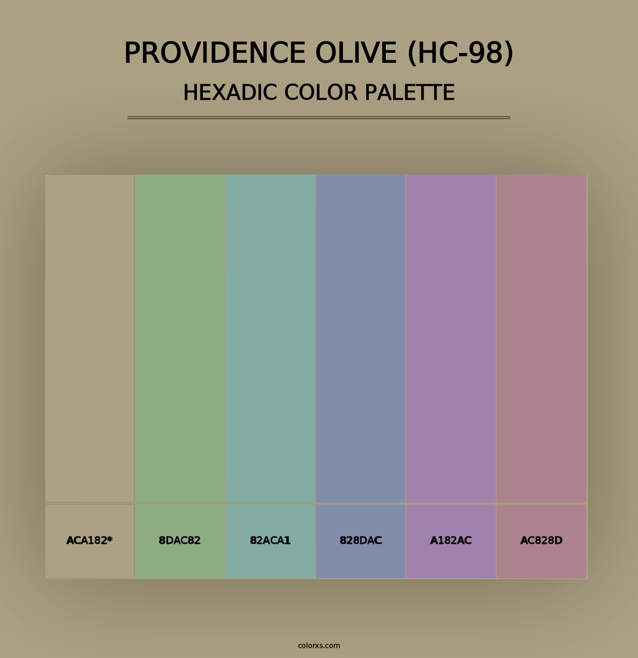 Providence Olive (HC-98) - Hexadic Color Palette