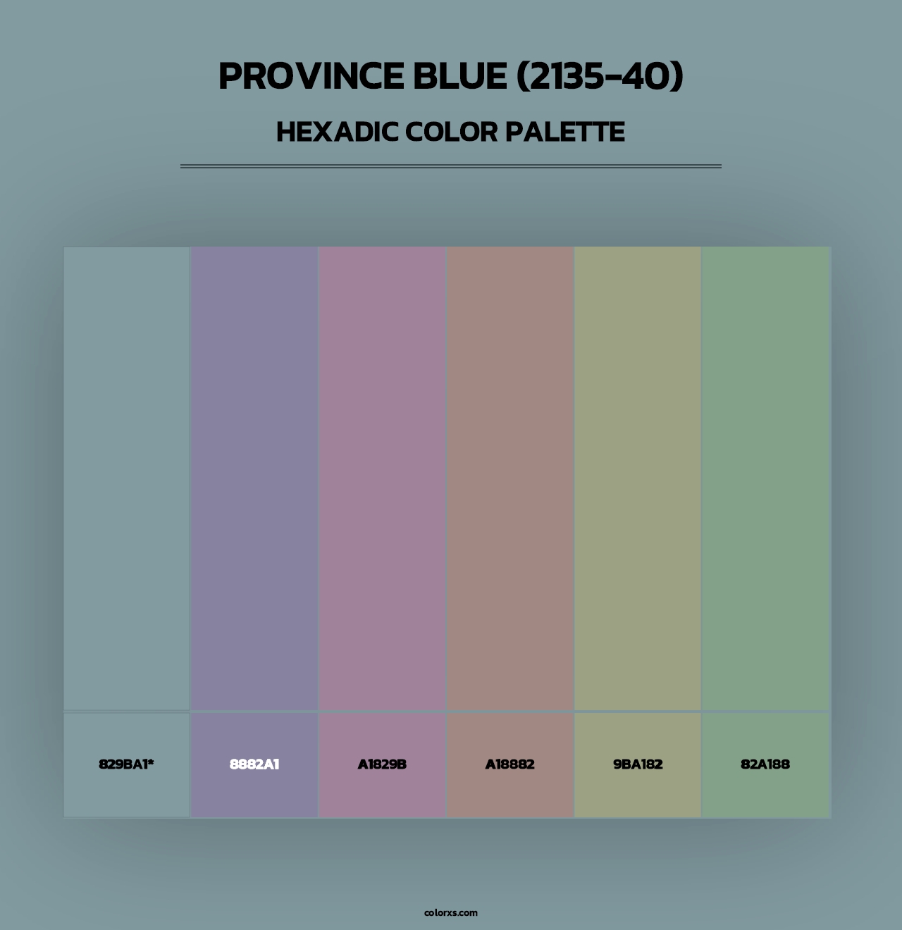 Province Blue (2135-40) - Hexadic Color Palette