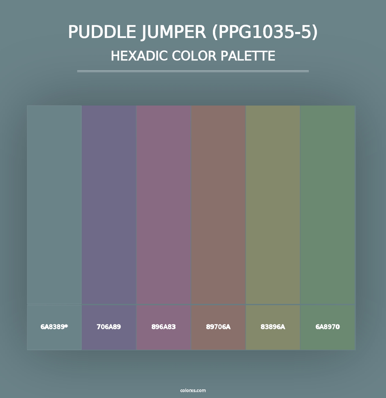 Puddle Jumper (PPG1035-5) - Hexadic Color Palette